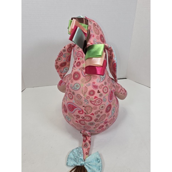 Disney Parks Exclusive 12" Eeyore Pink Paisley Ribbon Mane Detachable Bow Tail - Picture 3 of 11